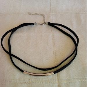 Double layer choker necklace